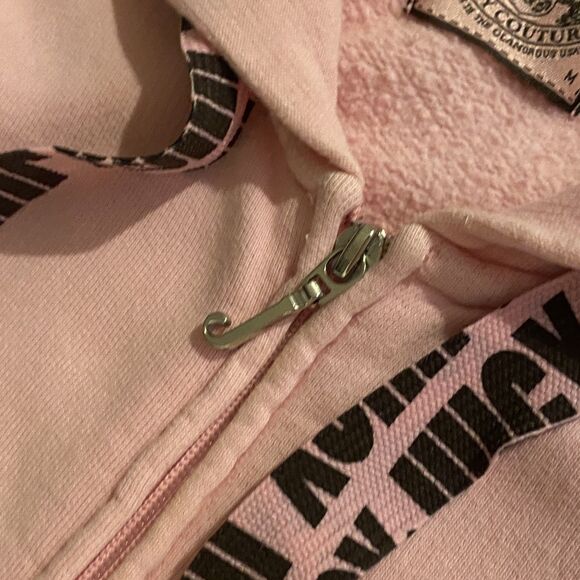 Vintage Juicy Couture Track Suit Pink Black Glitter Fits Size Small - Picture 4 of 16